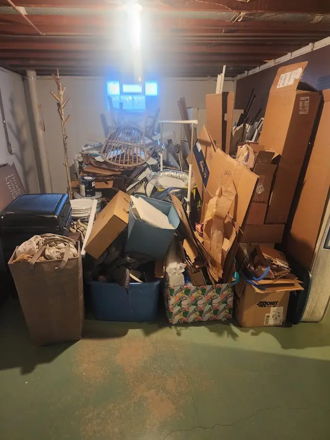 Roll-off dumpster container at job site for 20 Yard Dumpster Rental in Deerfield